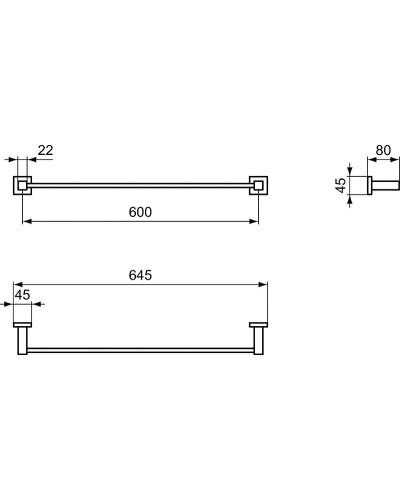 Полотенцедержатель Ideal Standard IOM E2197AA Хром