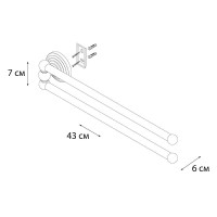 Полотенцедержатель Fixsen Retro FX-83802A поворотный Античная латунь
