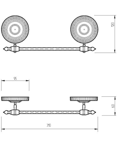 Полотенцедержатель Migliore Montecarlo 31777 Хром