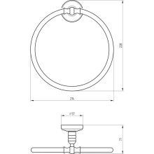 Кольцо для полотенец Migliore Mirella 17282 Хром Золото