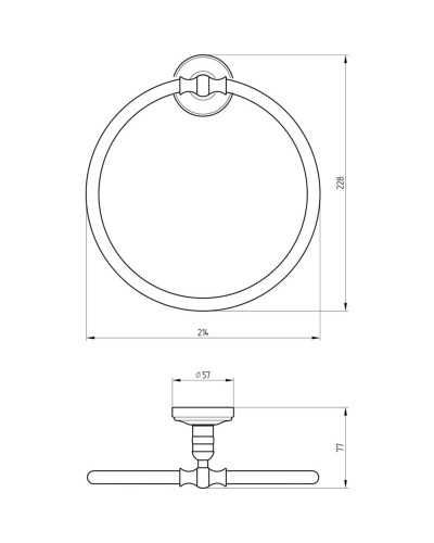 Кольцо для полотенец Migliore Mirella 17282 Хром Золото