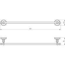 Полотенцедержатель Migliore Mirella 17290 Хром Золото