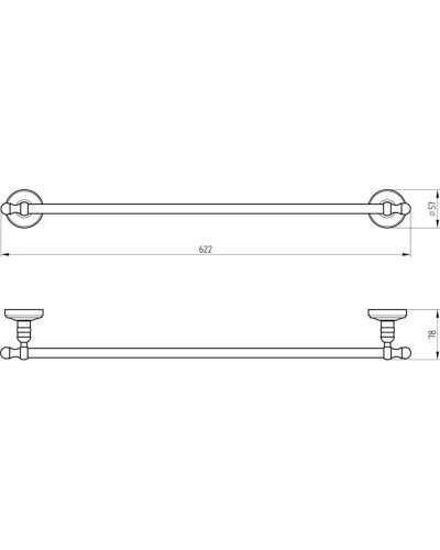 Полотенцедержатель Migliore Mirella 17216 Тосканская бронза