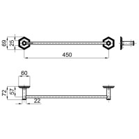 Полотенцедержатель 51 см Noken Chelsea N613131418