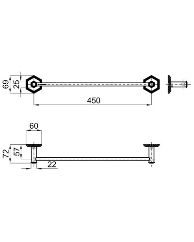 Полотенцедержатель 51 см Noken Chelsea N613131418