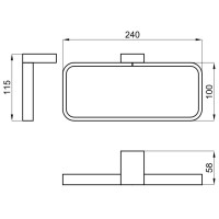 Кольцо для полотенец Noken Urban-C N603470035