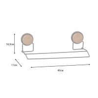 Полотенцедержатель Fixsen Magic Wood FX-46002 двойной Черный матовый