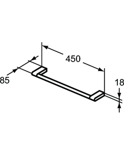 Полотенцедержатель Ideal Standard Connect E6981AA Хром