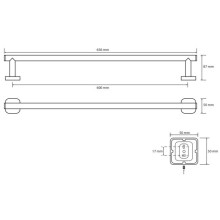 Полотенцедержатель 65,6 см Bemeta Tasi 154104042