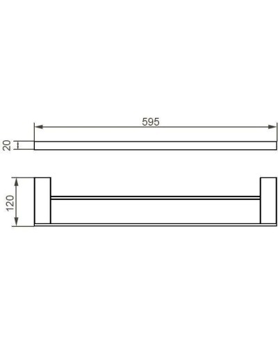 Полотенцедержатель 59,5 см Aquanet 00241910