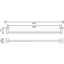 Полотенцедержатель 64,3 см Aquanet 00241917