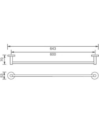 Полотенцедержатель 64,3 см Aquanet 00241917