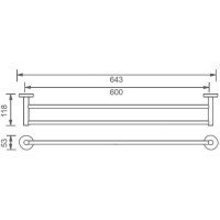 Полотенцедержатель 64,3 см Aquanet 00241918