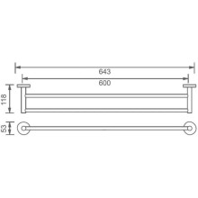 Полотенцедержатель 64,3 см Aquanet 00241918