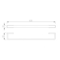 Полотенцедержатель Abber Westen AA1754B Черный матовый