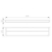 Полотенцедержатель Abber Westen AA1756 двойной Хром