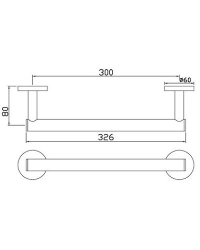 Полотенцедержатель 30 см Jaquar Continental ACN-CHR-1101S
