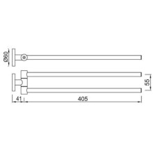 Полотенцедержатель 40,5 см Jaquar Continental ACN-CHR-1115S