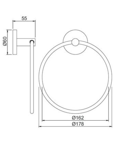 Кольцо для полотенец Jaquar Continental ACN-CHR-1121BN