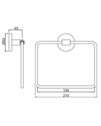 Кольцо для полотенец Jaquar Continental ACN-CHR-1121N