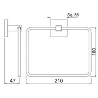 Кольцо для полотенец Jaquar Kubix Prime AKP-CHR-35721P