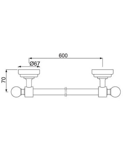 Полотенцедержатель 66,7 см Jaquar Queen's AQN-CHR-7711