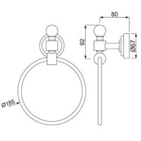 Кольцо для полотенец Jaquar Queen's AQN-CHR-7721