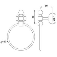 Кольцо для полотенец Jaquar Queen's AQN-CHR-7721