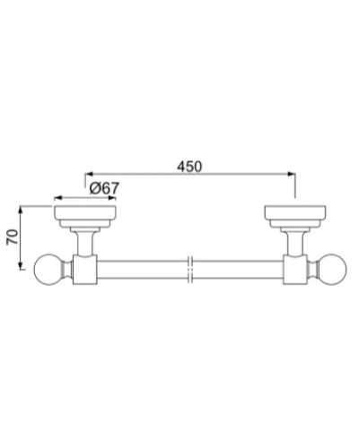 Полотенцедержатель 51,7 см Jaquar Queen's AQN-CHR-7711A
