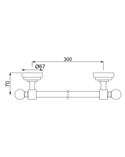 Полотенцедержатель 36,7 см Jaquar Queen's AQN-CHR-7711B