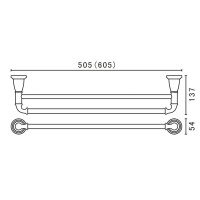 Полотенцедержатель 60,5 см Art&Max Bianchi AM-E-2609-D-CR