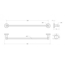 Полотенцедержатель 65,5 см CEZARES RELAX-TH-65-NOP