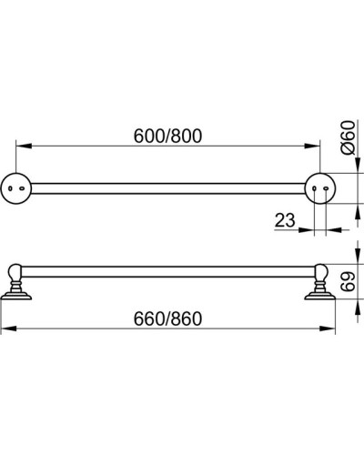 Полотенцедержатель 66 см KEUCO Astor 02101010600