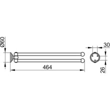Полотенцедержатель 46,4 см KEUCO Astor 02118010000