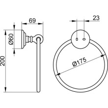 Кольцо для полотенец KEUCO Astor 02121010000