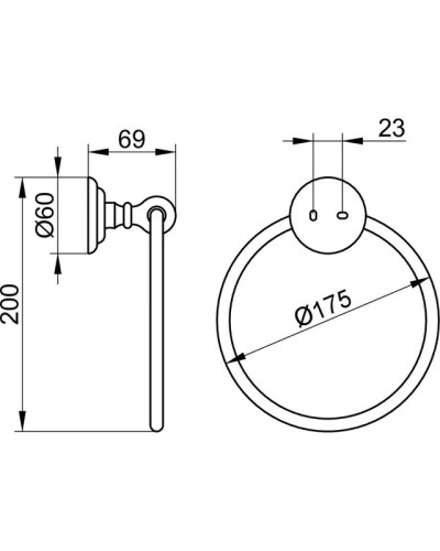 Кольцо для полотенец KEUCO Astor 02121010000