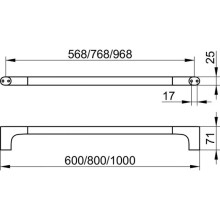 Полотенцедержатель 100 см KEUCO Edition 400 11501011000