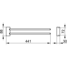 Полотенцедержатель 44,1 см KEUCO Smart.2 14718010000
