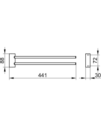 Полотенцедержатель 44,1 см KEUCO Smart.2 14718010000