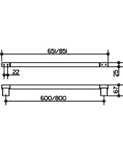 Полотенцедержатель 85,1 см KEUCO Plan 14901010800