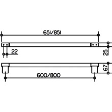 Полотенцедержатель 85,1 см KEUCO Plan 14901070800