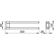 Полотенцедержатель 30 см KEUCO Plan 14919010000