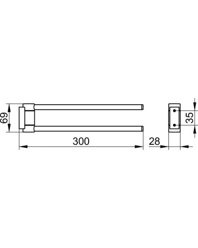 Полотенцедержатель 30 см KEUCO Plan 14919010000