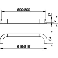 Полотенцедержатель 81,9 см KEUCO Edition 300 30001010800