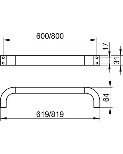 Полотенцедержатель 81,9 см KEUCO Edition 300 30001010800