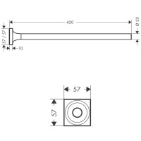 Полотенцедержатель 42 см Axor Starck Organic 42720000