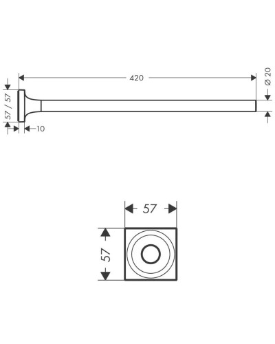 Полотенцедержатель 42 см Axor Starck Organic 42720000