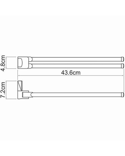 Полотенцедержатель WasserKRAFT Exter K-5231 поворотный Светлая бронза