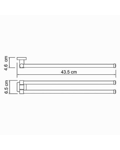 Полотенцедержатель WasserKRAFT Lippe K-6531 поворотный Хром