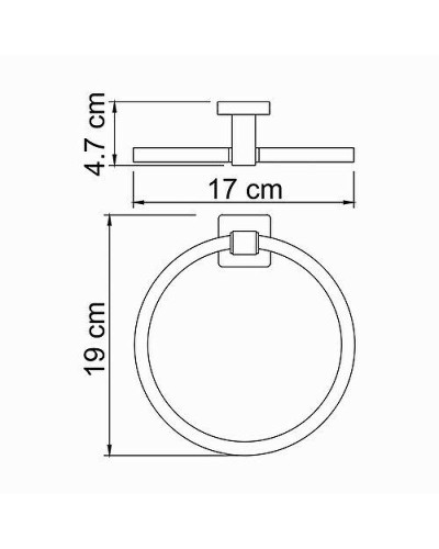 Кольцо для полотенец WasserKRAFT Lippe K-6560 Хром